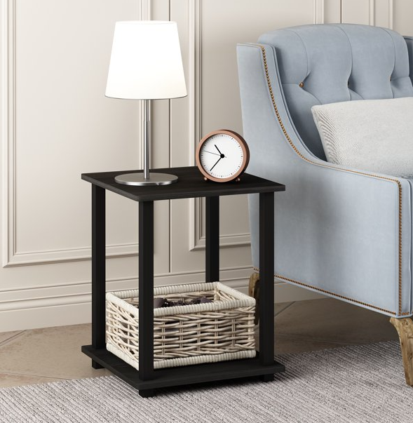 Simplistic End Table, Set of 2, Nightstand, Side Table with Storage Shelf for Living Room, Bedroom