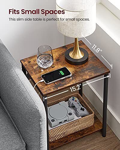 BRAND NEW Side Tables with Charging Station, Set of 2 End Tables with USB Ports