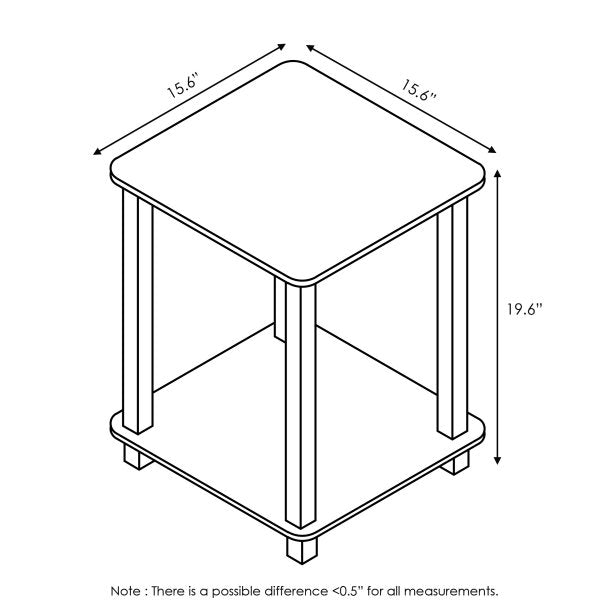 Simplistic End Table, Set of 2, Nightstand, Side Table with Storage Shelf for Living Room, Bedroom